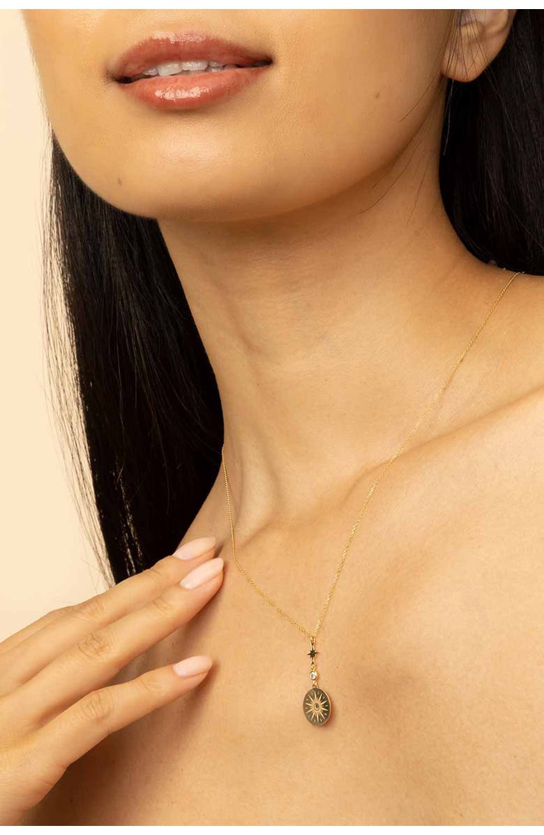 Oradina 14K Yellow Gold Summer Solstice Pendant Necklace, Alternate, color, Yellow Gold