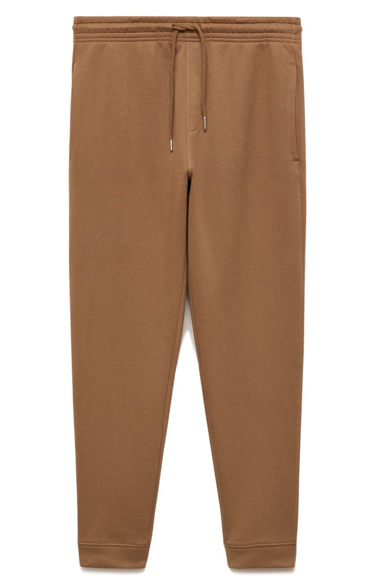 MANGO Elastic Waist Cotton Blend Joggers, Alternate, color,