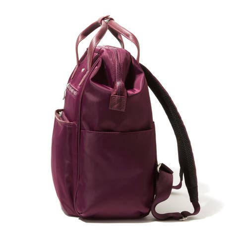 Baggallini Soho Laptop Backpack In Mulberry Twill Nylon