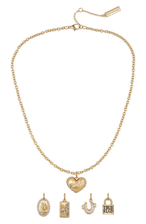 True Religion Interchangeable Charms Necklace In Blue