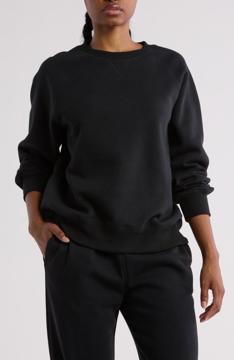 Abound Raglan Sleeve Sweatshirt, Main, color, Black Jet