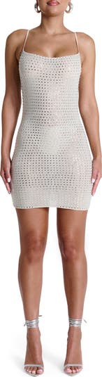 Crystal Bodycon Mesh Minidress