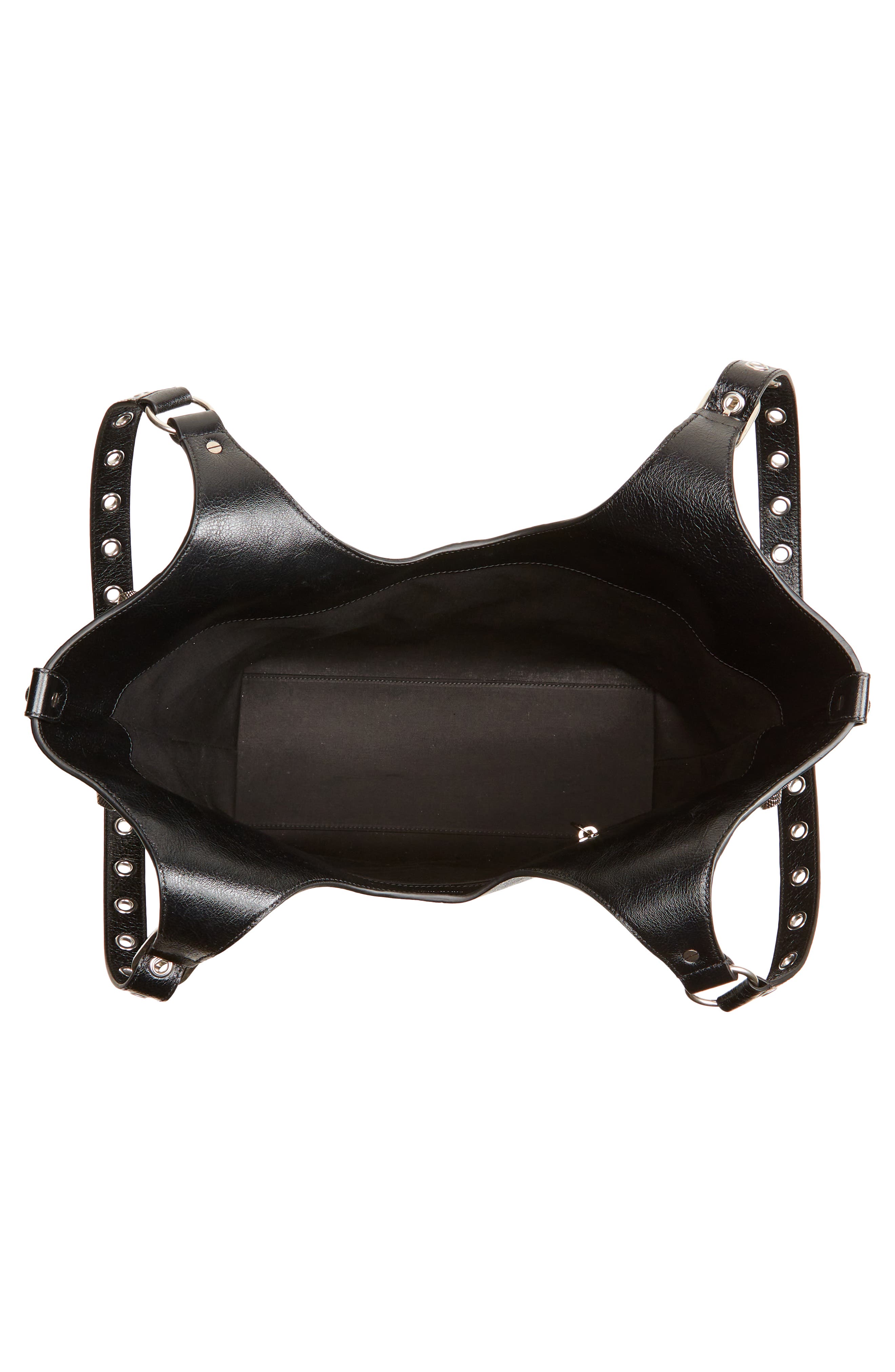 Balenciaga Medium Le Cagole Leather Tote, Alternate, color, Black