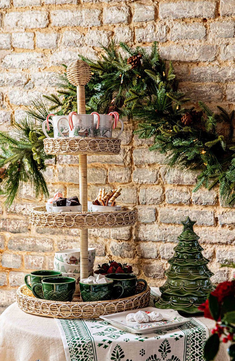 Juliska Provence Rattan 3-Tier Server, Alternate, color, Whitewash