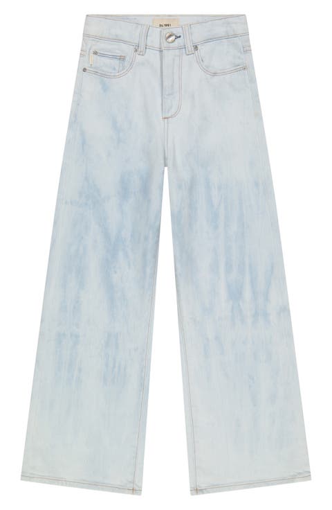 Kids' Lily High Waist Wide Leg Jeans (Big Kid)