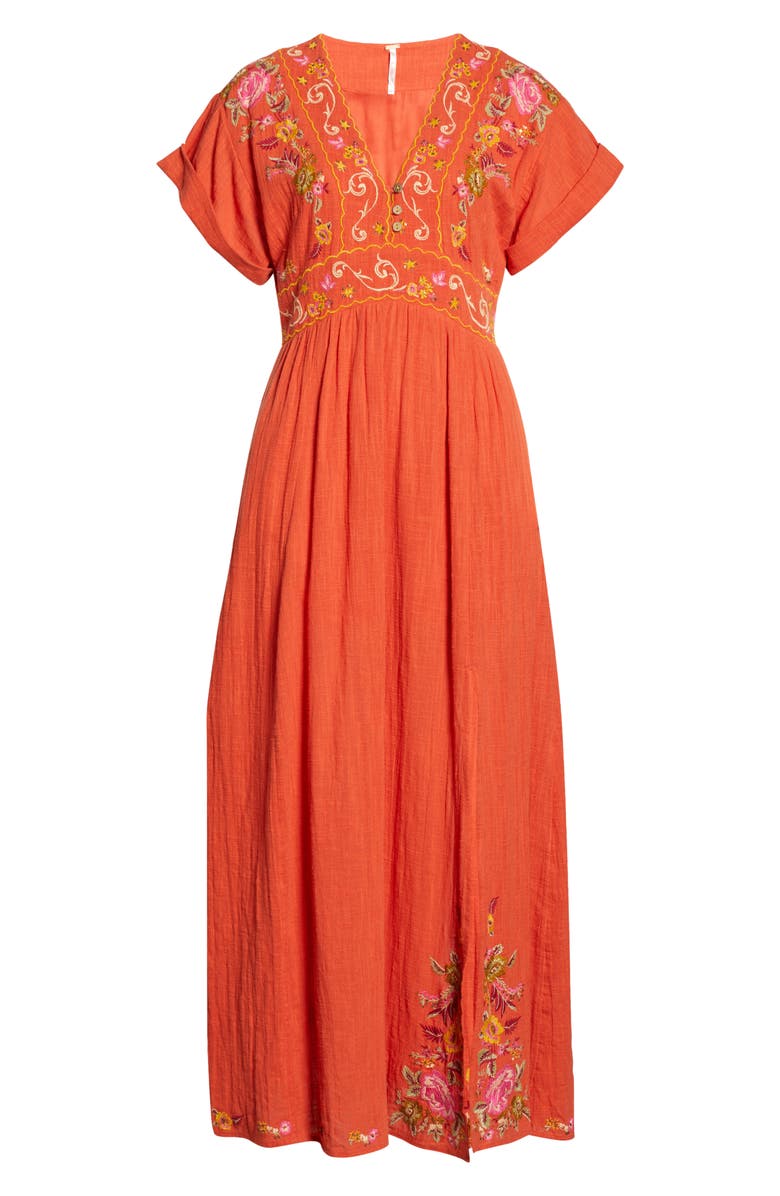 Free People Maisle Embroidered Maxi Dress, Alternate, color, 