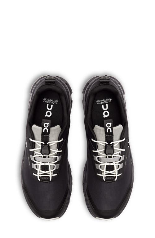 On Kids' Cloudhero Waterproof Running Shoe In Magnet/black