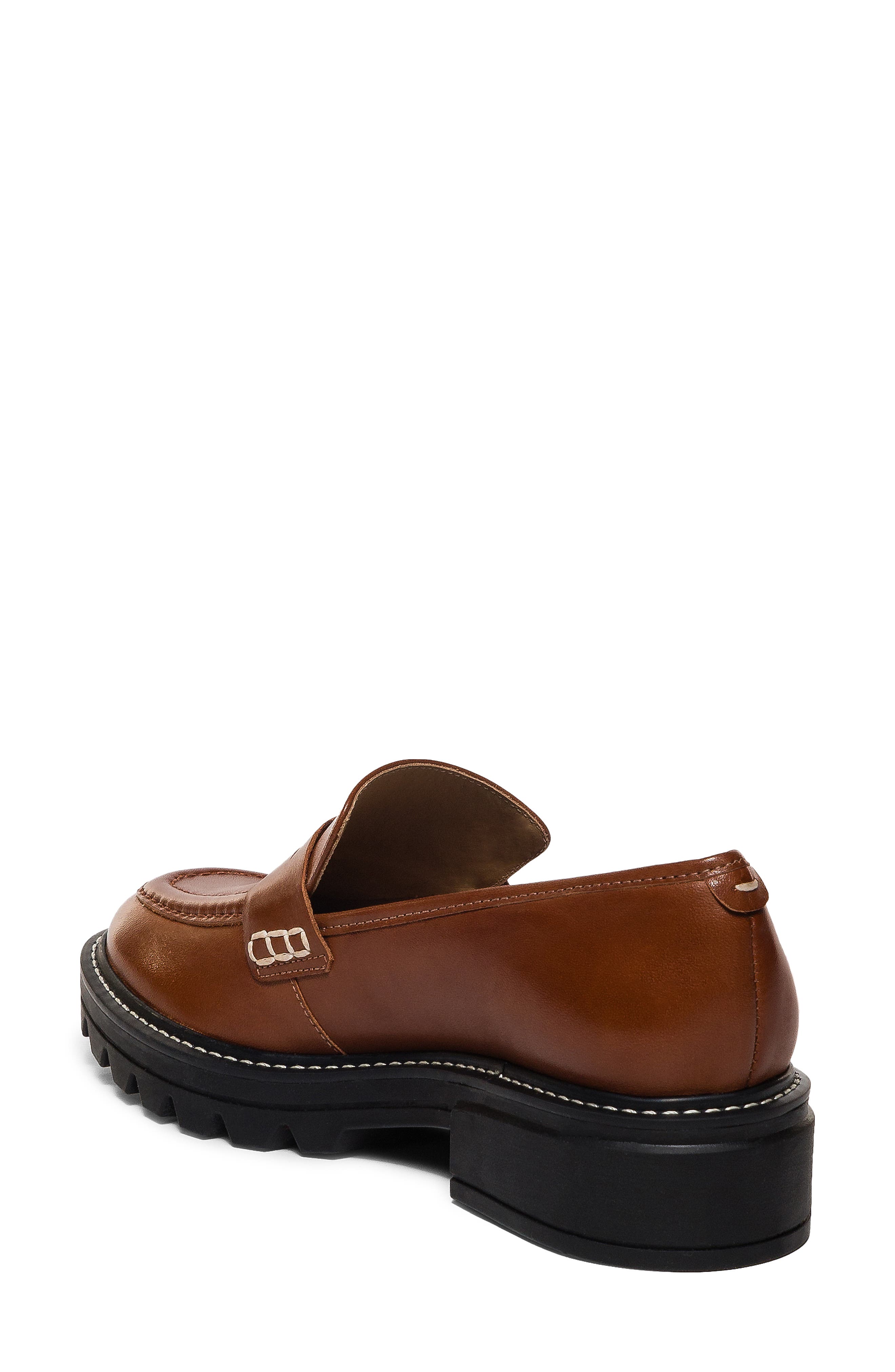 Chandler Platform Penny Loafer, Alternate, color, SADDLE