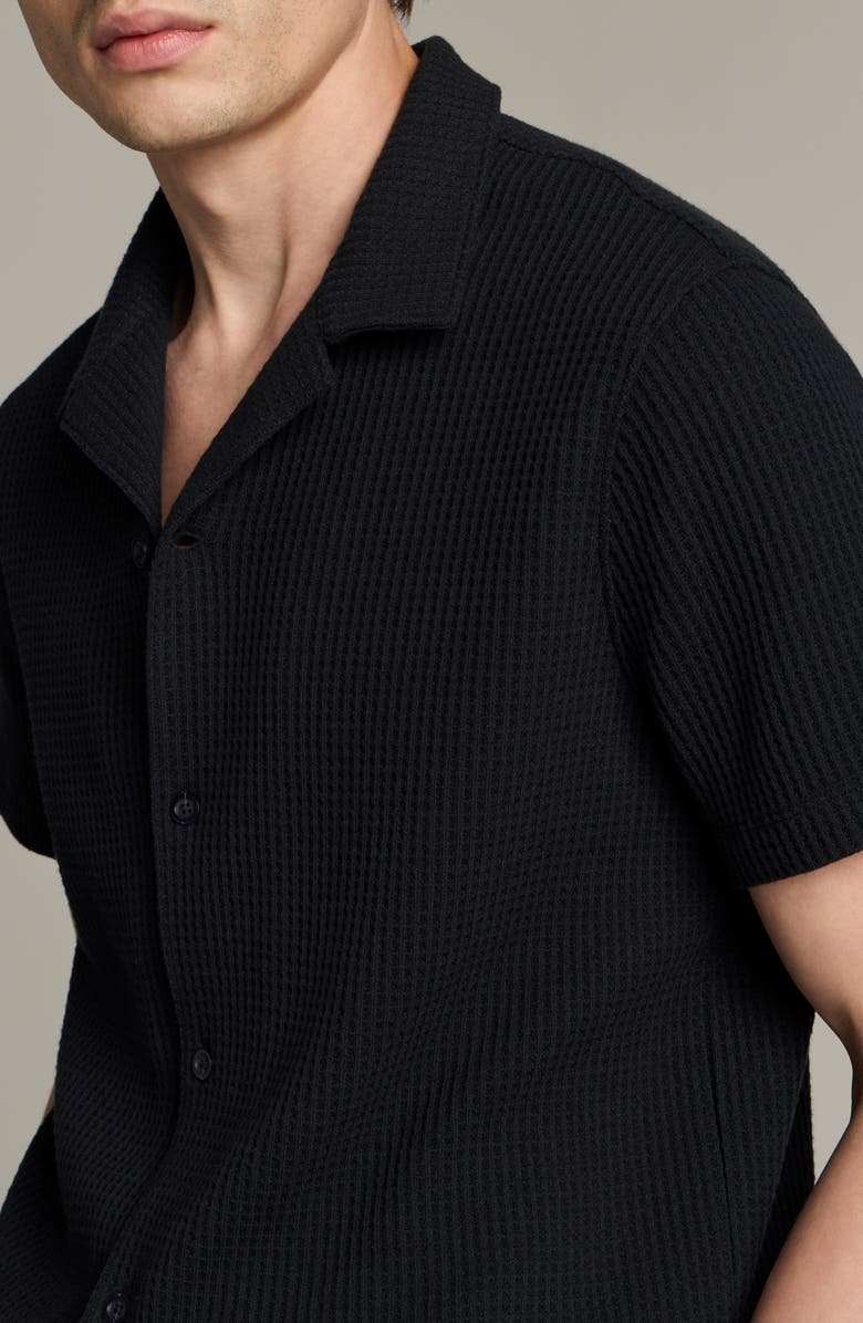 Vince Macro Cotton Blend Waffle Button-Up Shirt, Alternate, color, 
