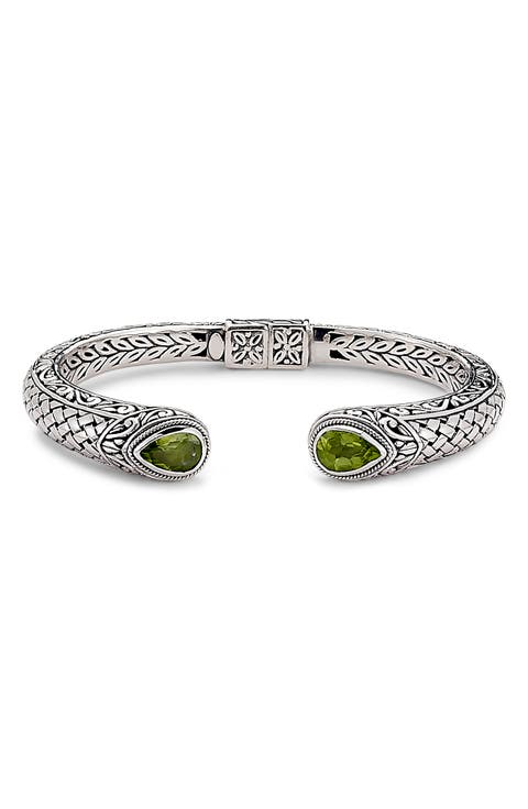 Sterling Silver Peridot Bangle