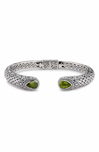 Sterling Silver Peridot Bangle