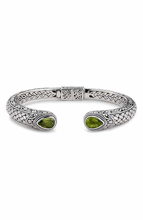 SAMUEL B. Sterling Silver Peridot Bangle