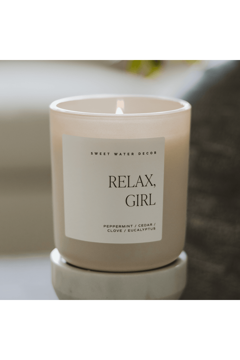 Spring and Summer 15 oz Candles, Alternate, color, Relax Girl