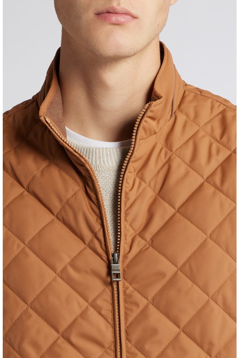 Essex Water Resistant Quilted Vest, Alternate, color, BRITISH TAN