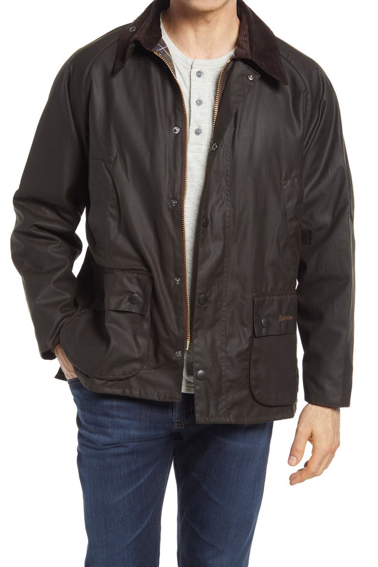 Bedale Water Resistant Waxed Cotton Jacket, Main, color, OLIVE