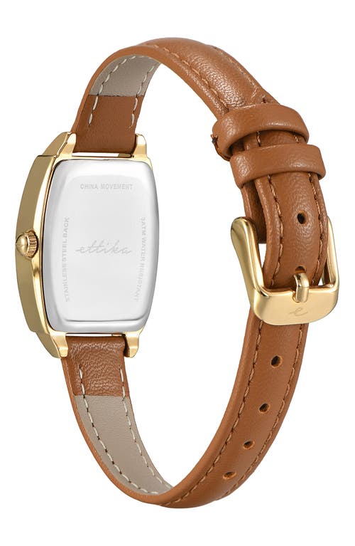 Ettika Timeless Texture Watch In Brown