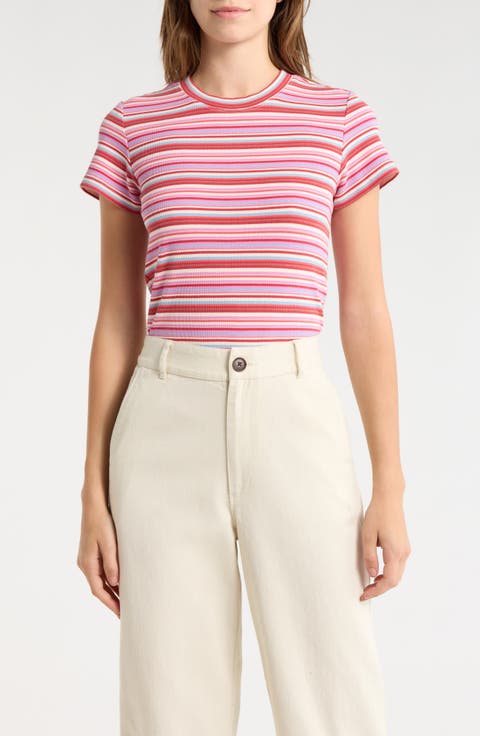 Lexi Stripe Rib T-Shirt