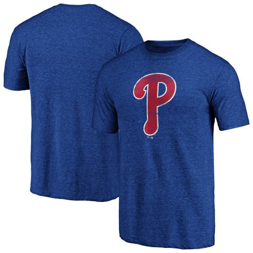 Profile Royal Philadelphia Phillies Big & Tall Weathered Logo T-shirt In Blue