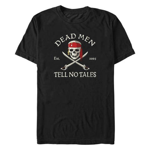 Men's Pirates of the Caribbean Curse of the Black Pearl Dead Men Tell No Tales  Graphic T-Shirt