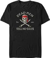 Pirates of the Caribbean: Black Pearl Men's Pirates of the Caribbean Curse of the Black Pearl Dead Men Tell No Tales Graphic T-Shirt