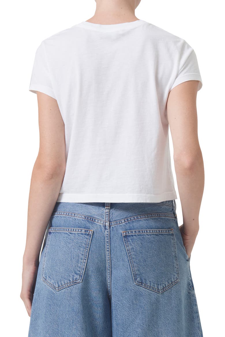 Adine Shrunken Supima® Cotton T-Shirt, Alternate, color, WHITE