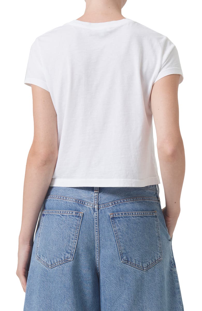 AGOLDE Adine Shrunken Supima<sup>®</sup> Cotton T-Shirt, Alternate, color, White