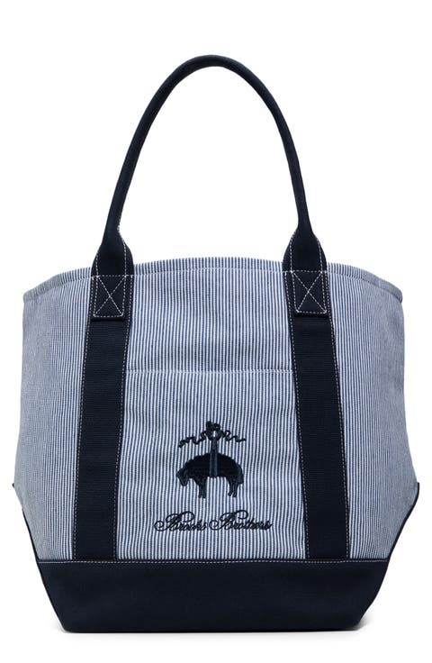Penn Stripe Cotton Canvas Tote