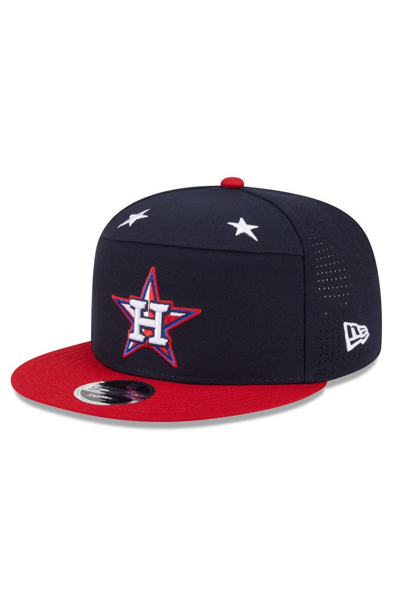 New Era Men's New Era Navy/Red  Houston Astros 2025 MLB All-Star Game Workout Side Patch 9FIFTY Snapback Hat, Alternate, color, Navy