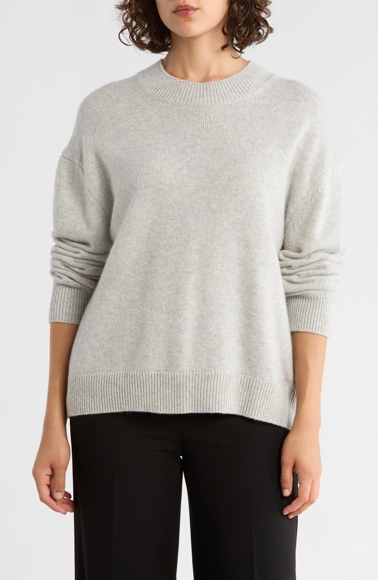 TWP Cashmere Crewneck Sweater, Main, color, Heather Grey