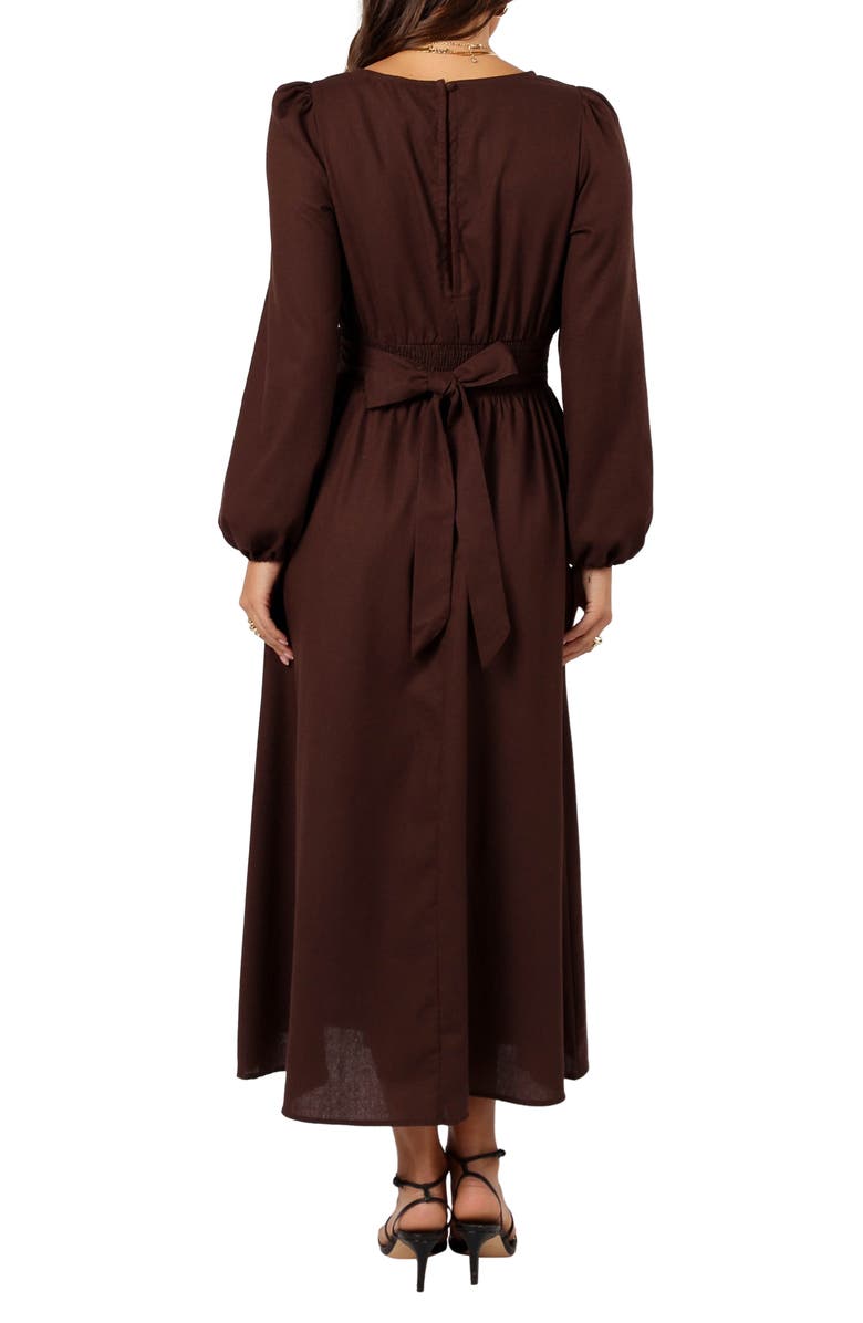 Petal & Pup Roman Long Sleeve Maxi Dress, Alternate, color, Brown