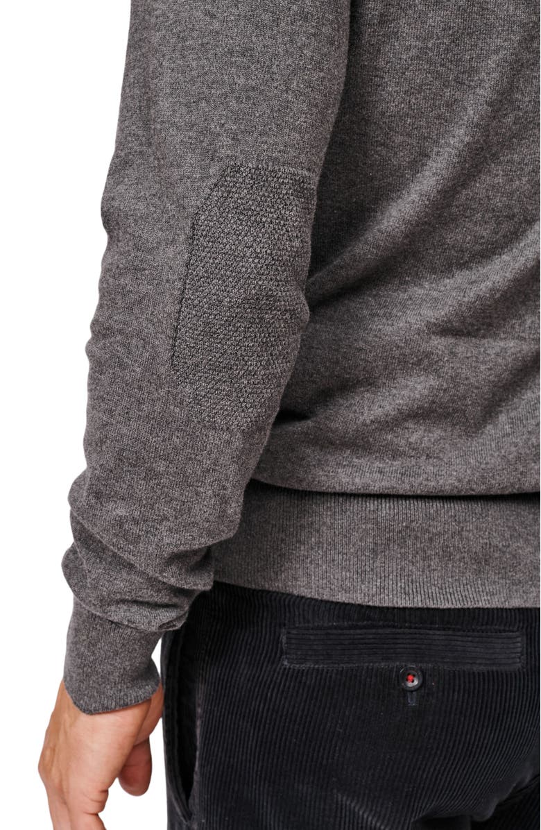 Aubin Bonby Zip Neck Sweater, Alternate, color, Charcoal