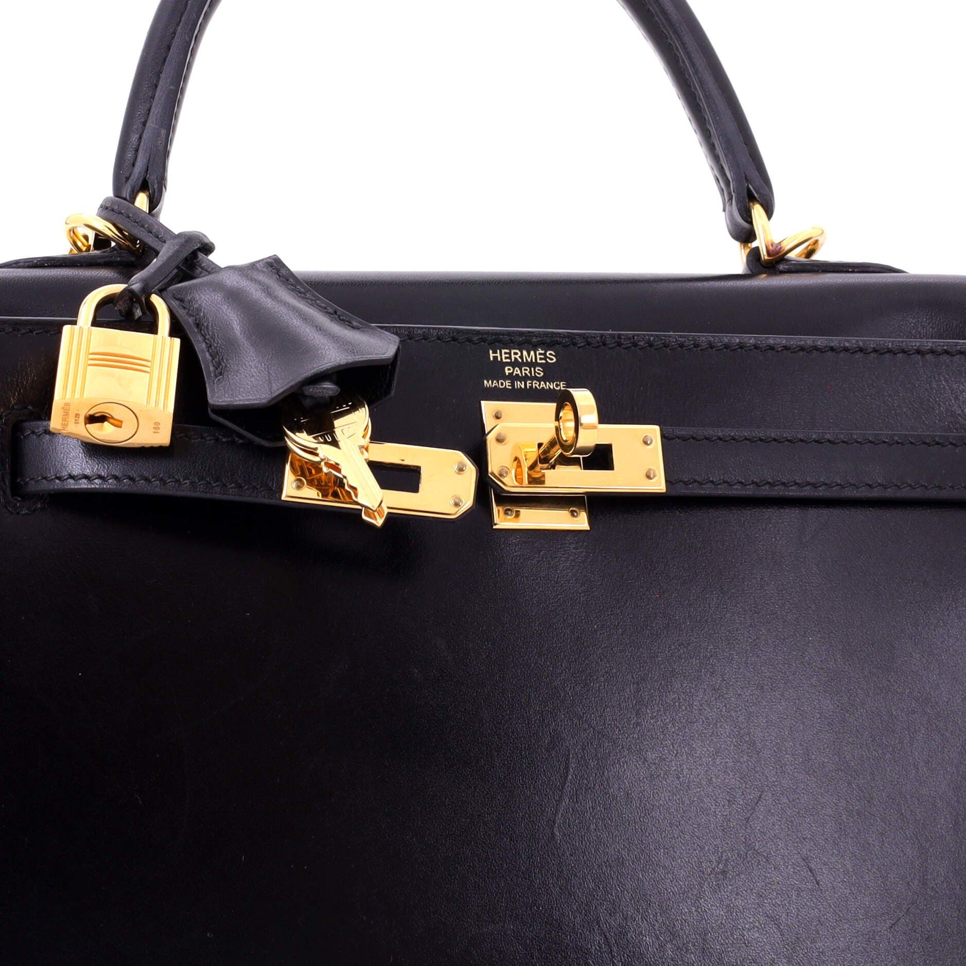 81034712 Kelly Handbag Black Tadelakt with Gold Hardware 25, Alternate, color, 