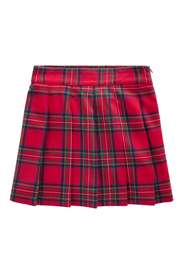 Kids' Pleated Miniskirt, Main, color, RED CHECK