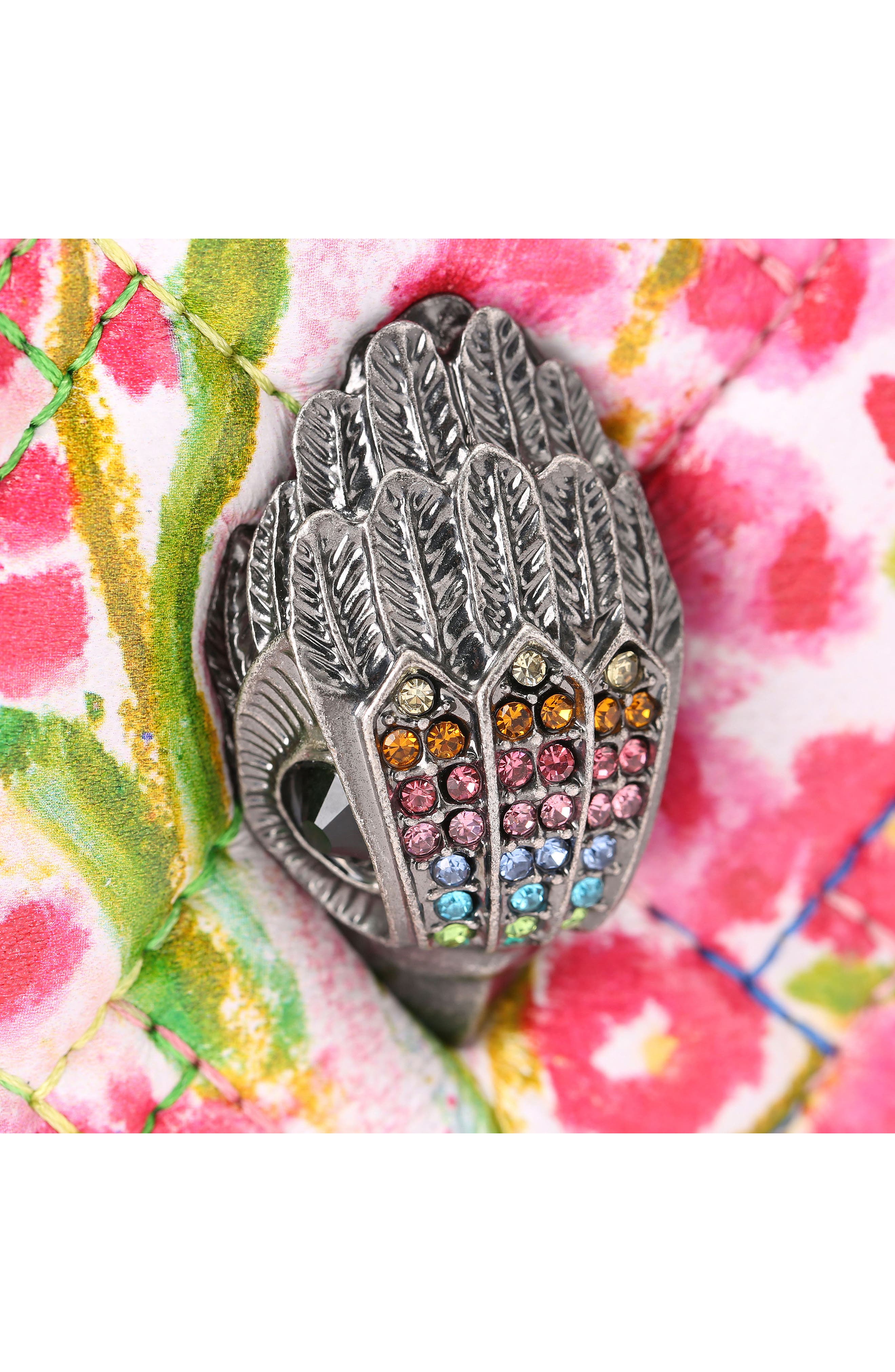 Kurt Geiger London Floral Couture Small Kensington Quilted Camera Bag, Alternate, color, 