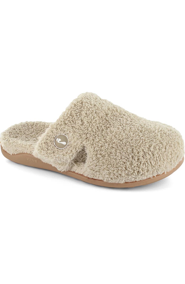 STRIVE Zara Faux Fur Slipper, Main, color, Beige