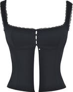 HOUSE OF CB Noura Lace Trim Open Front Tank