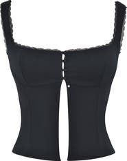 HOUSE OF CB Noura Lace Trim Open Front Tank