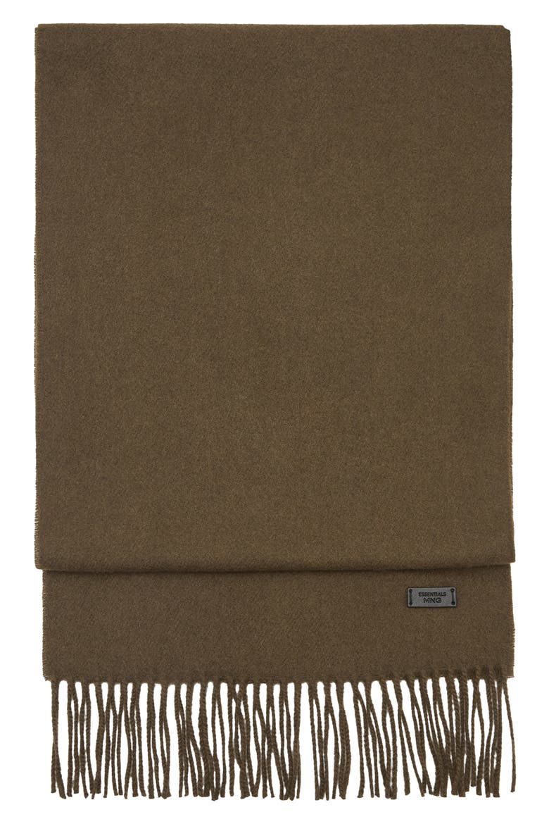 Fringe Scarf, Main, color, KHAKI GREEN