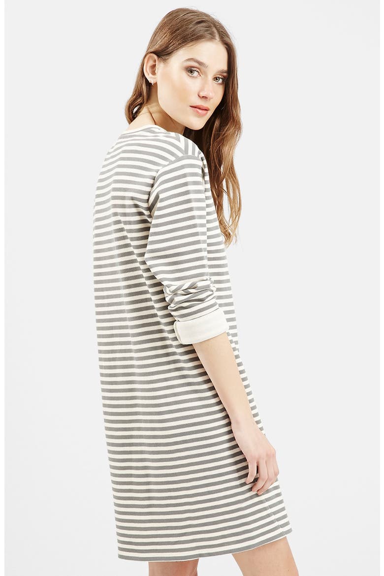 Stripe Sweater Dress, Alternate, color, BLACK MULTI