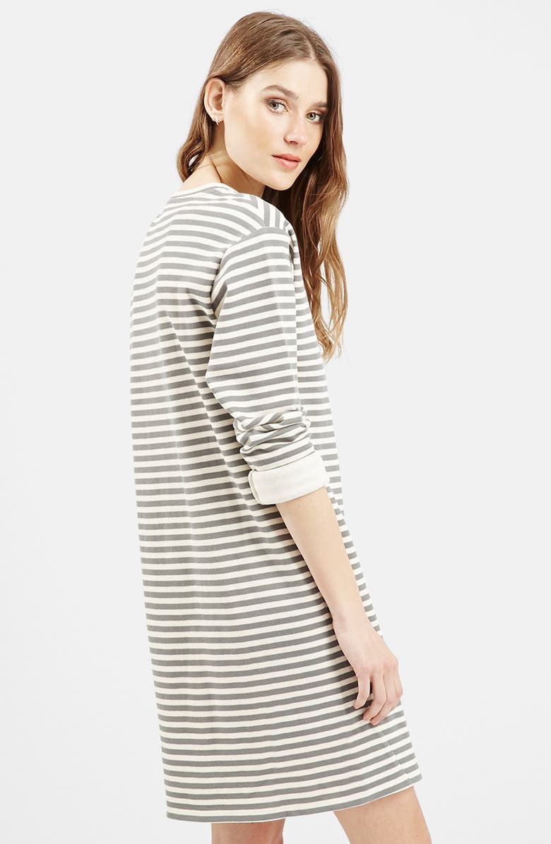 Topshop Stripe Sweater Dress, Alternate, color,