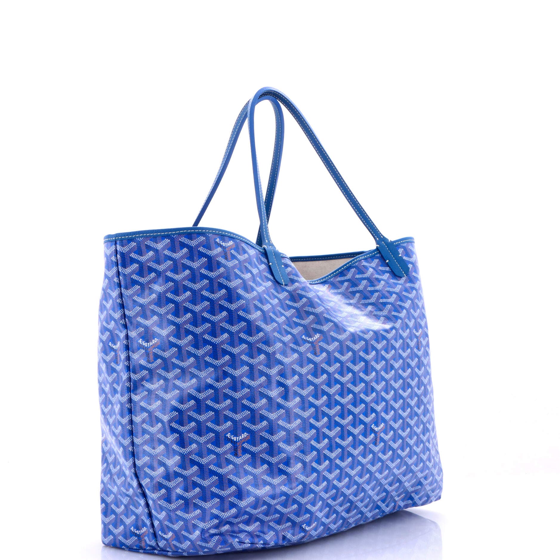 Pre-Owned Goyard Saint Louis Tote Coated Canvas GM, Alternate, color, Blue