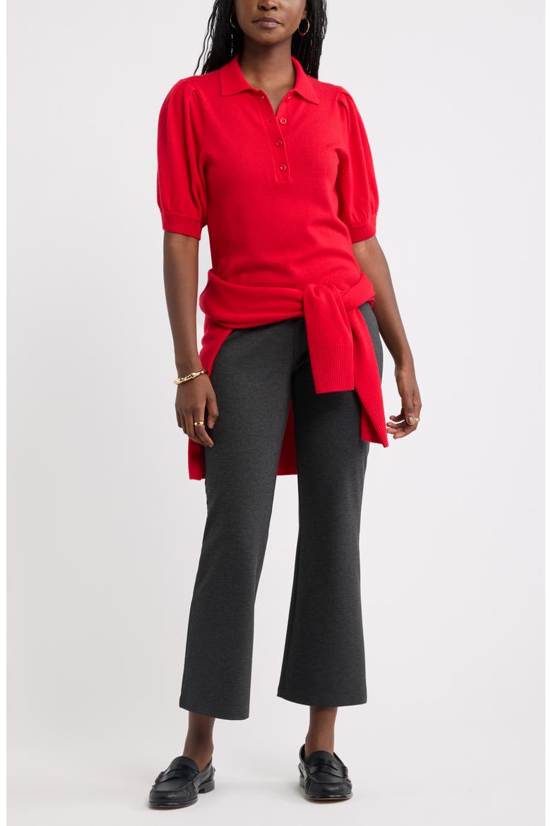 Argyle Wool & Cashmere Blend Polo Sweater, Alternate, color, RED CELEBRATION
