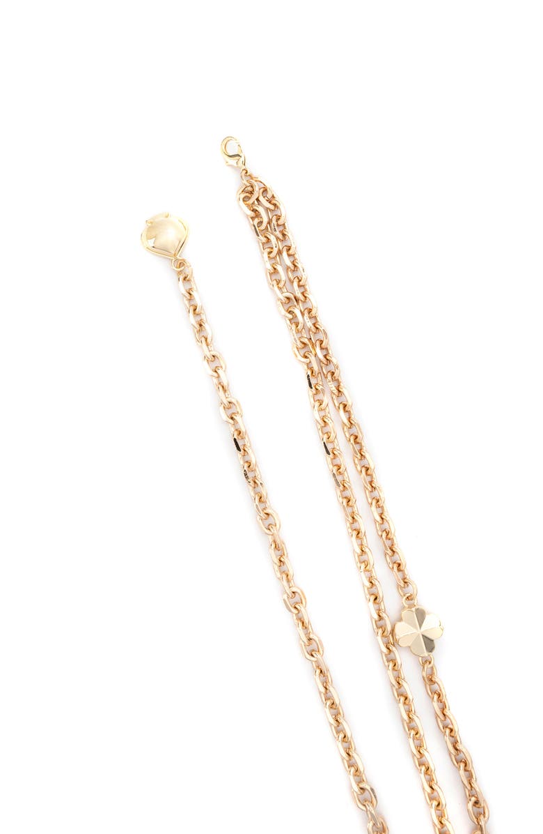 Kate Spade New York multi charm layered chain belt, Alternate, color, Polished Gold