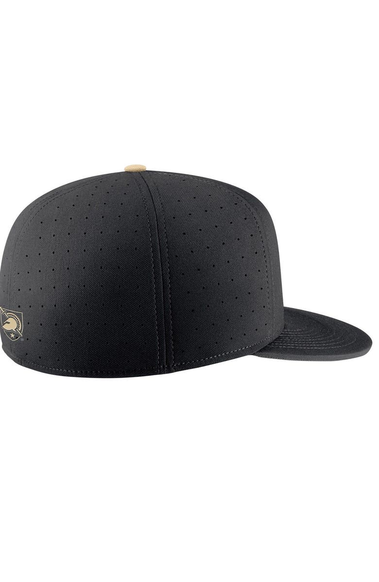 Nike Men's Nike Black Army Black Knights Aero True Baseball Performance Fitted Hat, Alternate, color,