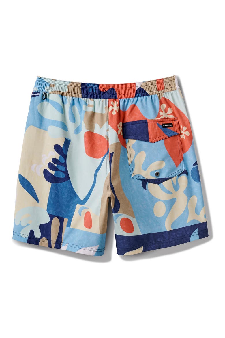 Surfsilk Mix Swim Trunks, Alternate, color, BLUE CREAM MULTI
