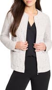 NIC+ZOE Knit & Woven Zip Front Jacket