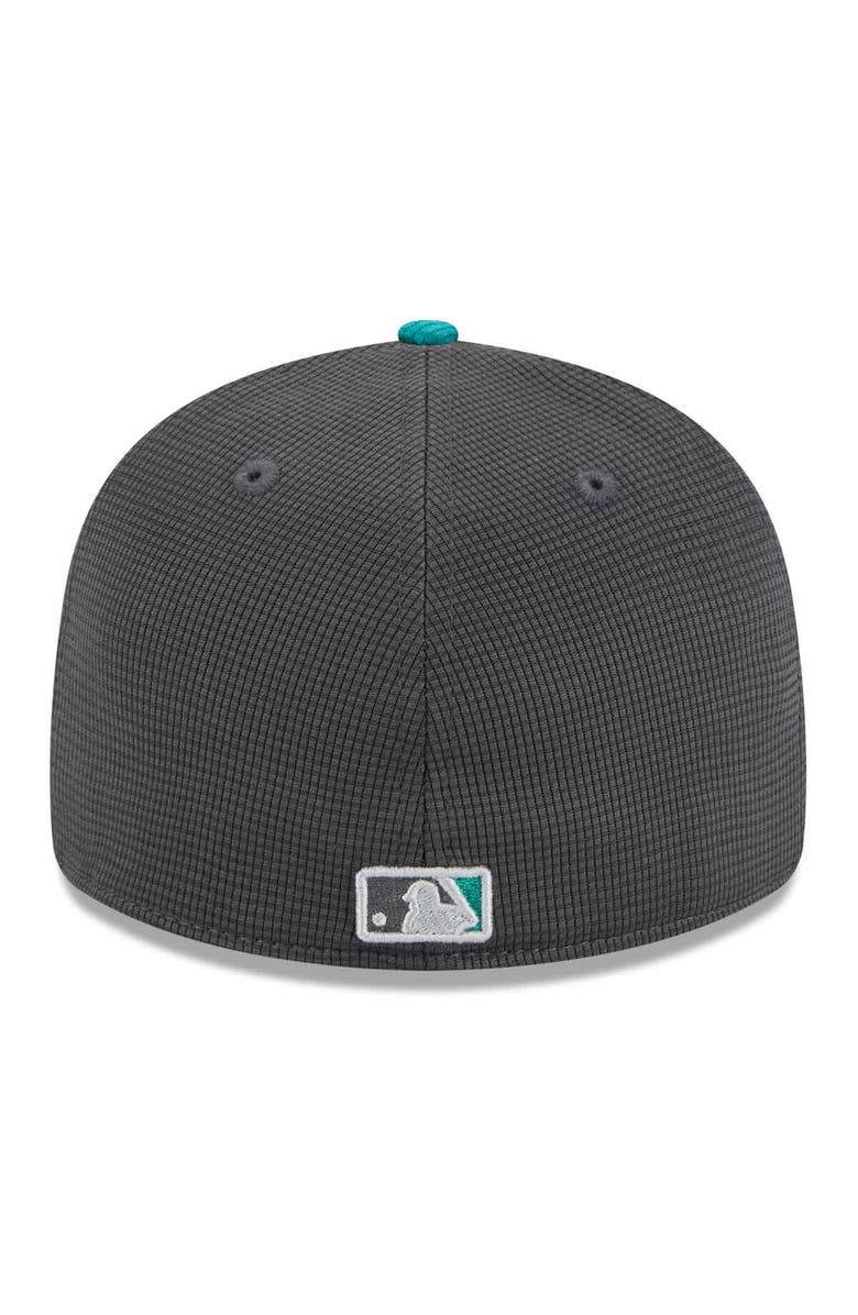 New Era Men's New Era  Gray/Aqua Seattle Mariners 2025 Batting Practice Low Profile 59FIFTY Fitted Hat, Alternate, color, 