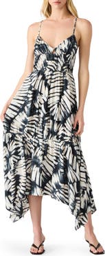 Steve Madden Jackie Printed Asymmetric Midi Dress