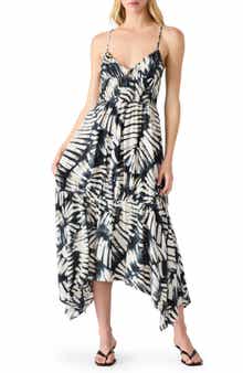 Steve Madden Jackie Printed Asymmetric Midi Dress