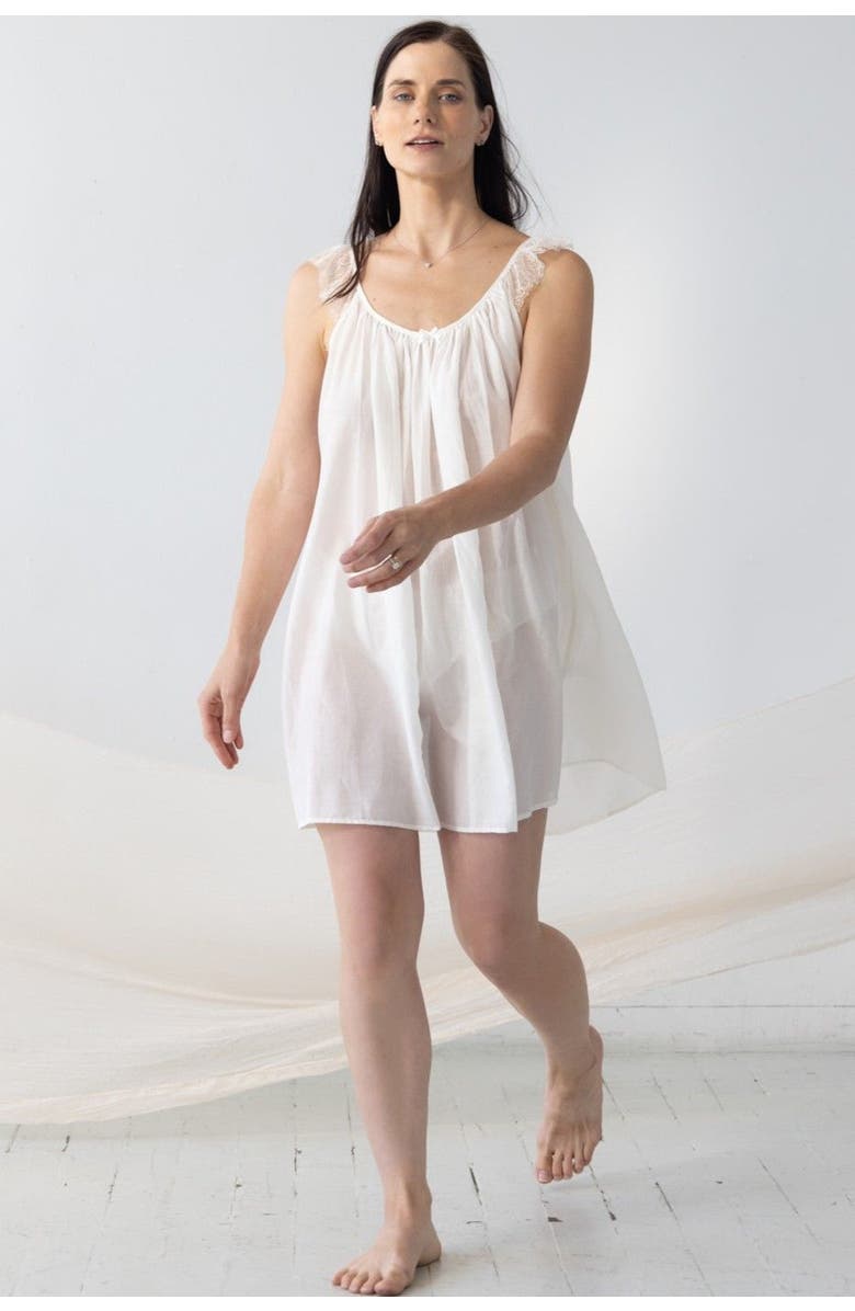 SALUA Betty Babydoll in Cotton Silk Blend, Main, color, Pearl